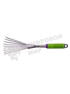 Грабли веерные 9-зубые Palisad, 130х420 мм, стальные, пластиковая рукоятка