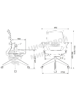 Кресло Бюрократ MC-611NL черный, сетка