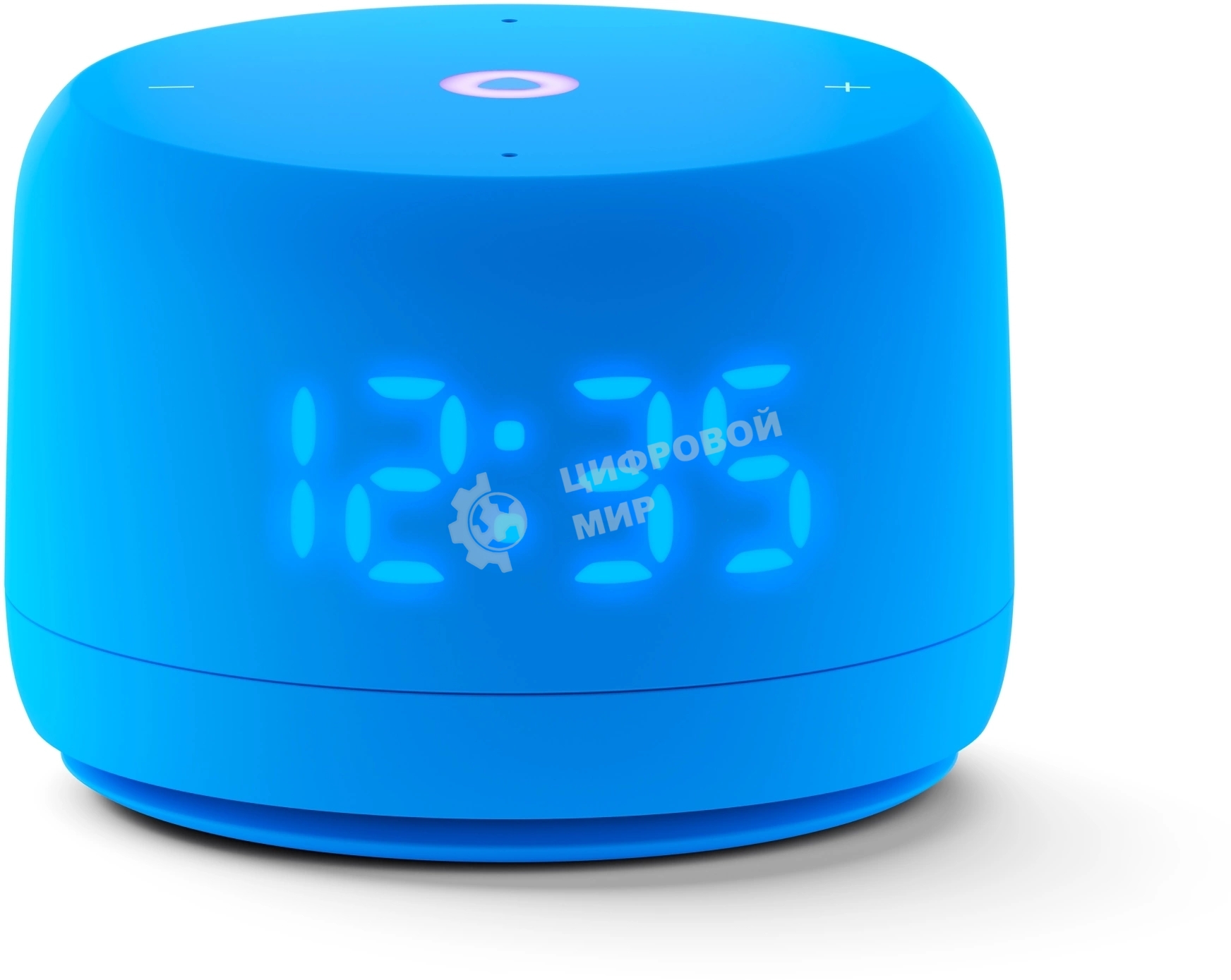 Умная колонка Яндекс Станция Лайт 2 LED, 6Вт, с экраном, 1 динамик, часы, Алиса, BT5.0, Wi-Fi, синий