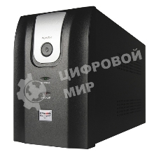 Источник бесперебойного питания Crown CMU-1000X (1000VA/600w; Off-Line; 2 х Euro с резервным питанием и фильтрацией; 12V7AH х 2; Металл)