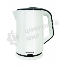 Чайник электрический Willmark WEK-2012PS белый/черный, 2.0 л, 2000 Вт