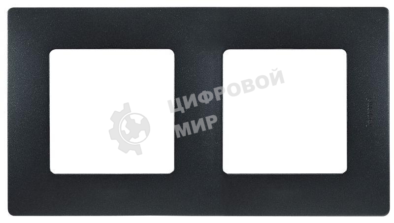 Рамка 2 поста антрацит ETIKA