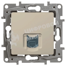 Розетка компьютерная RJ45 кат. 5 UTP, сл. кость ETIKA