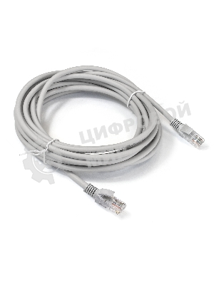 Патч-корд LSZH ExeGate EX290421RUS UTP-RJ45-RJ45-5e-7M-LSZH-GY, UTP, cat.5e, 7м, серый