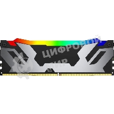 Оперативная память Kingston Fury Renegade, DDR5, 32GB (2x16GB), 6400MHz, CL32, DIMM, с радиатором, RGB, серебристый/черный