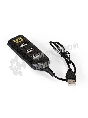 USB-концентратор ExeGate EX293976RUS DUB-42 (кабель-адаптер USB2.0 --> 4xUSB2.0, Plug&Play, черный)
