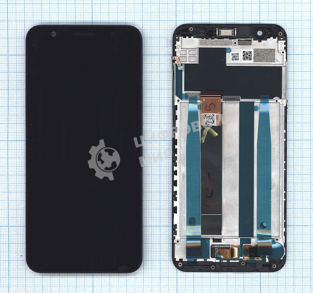 Дисплей для Asus Zenfone Lite L1 (ZA551KL) черный с рамкой