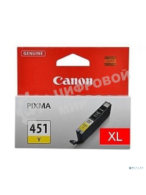 Картридж струйный CLI-451XLY (6475B001) для Canon PIXMA iP7240, MG5440, 6340, Желтый, 685стр.