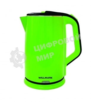 Чайник электрический Willmark WEK-2012PS зеленый/черный, 2.0 л, 2000 Вт