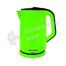 Чайник электрический Willmark WEK-2012PS зеленый/черный, 2.0 л, 2000 Вт