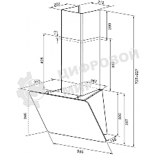 Вытяжка Krona LIORA 600 черный S черный