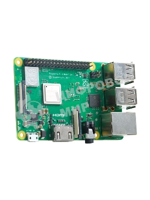 Мини ПК Raspberry Pi 3 Model B+ (RA433, E14 Version) Retail, 1Gb RAM, Cortex-A53 (ARMv8) 64-bit SoC @ 1.4GHz Broadcom BCM2837B0 CPU, WiFi, Bluetooth, 40-pin extended GPIO, 4x USB 2.0, HDMI, CSI camera port, DSI displ.port, MicroSD port (137-3331), (БП и корпус