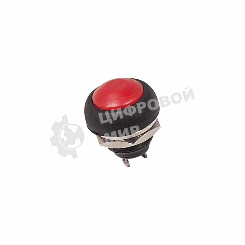 Выключатель-кнопка Rexant 250V 1А (2с) OFF-(ON) Б/Фикс красный Micro