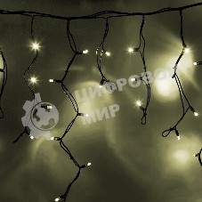 Гирлянда Neon-night Айсикл (бахрома) светодиодный, 5,6 х 0,9 м, с эффектом мерцания,черный провод 