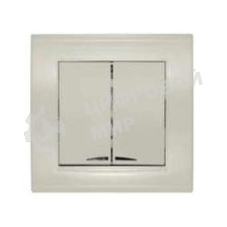 Выключатель 2-кл. СП Бриллиант 10А IP20 с подсветкой сл. кость Universal 7948639