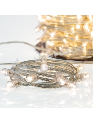 Гирлянда Neon-night LED Клип-лайт 12 V, прозрачный ПВХ, 150 мм, цвет диодов теплый белый, Flashing (белый)