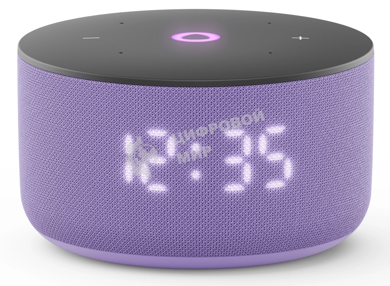 Умная колонка Яндекс Станция Мини 3, 12Вт, компактная, 1 динамик, часы, управление умным домом, Wi-Fi, Bluetooth 5.0, Алиса, лиловый