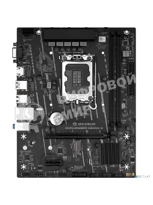 Материнская плата Maxsun MS-Challenger H610M-D, LGA 1700, Intel H610, 2xDDR4, 3xSATA, 1xM.2, 1xPCIe 4.0 x16, 1xPCIe x1, 1xHDMI, 1xVGA, 1x 1Gb LAN, 2xUSB 3.2 Gen 1, 4xUSB 2.0, 3x3.5 мм, 5.1, mATX