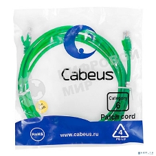 Патч-корд Cabeus, cat.6, неэкр., U/UTP, RJ45/RJ45, PVC, AWG24, 3м, зеленый