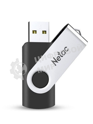 Флешка USB Netac U505 (NT03U505N-128G-30BK), 128Gb, USB 3.0, R/W 110/45, черный/серебристый