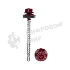 Саморез кровельный Kranz 4,8х50, окрашенный RAL 3005, короб (150 шт/уп)