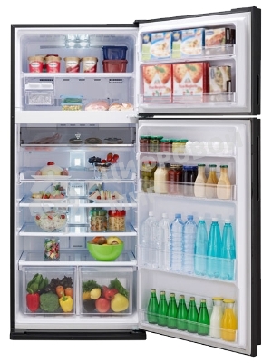 Холодильник Sharp SJ-XE59PMBE бежевый двухкамерный 430/148л морозилка сверху, No Frost