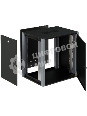 Шкаф коммутационный Sysmatrix (WP 6409.920) настенный 9U 600x450 мм пер. дв. металл 2 бок. пан. 60 кг черный 17 кг IP20