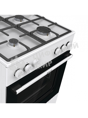 Плита газовая Gorenje GG6A11WF белый, конфорок 4 газовых, духовка 72 л, 60 см x 85 см x 60 см