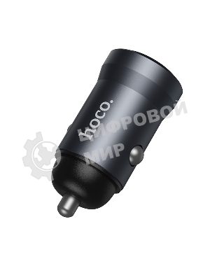 Автомобильное зарядное устройство Hoco, 30Вт, Type-С, Z62A, металлический серый, коробка