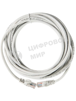 Коммутационный шнур (патч-корд), cat.5e UTP, LSZH, 10м, серый ITK