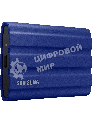 Внешний SSD Samsung T7 Shield, 1TB, USB 3.2 Gen 2 Type-C, R/W 1050/1000, синий