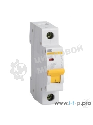 Выключатель автоматический IEK MVA20-1-006-B ВА47-29 1Р6А 4,5кА х-ка В IEK