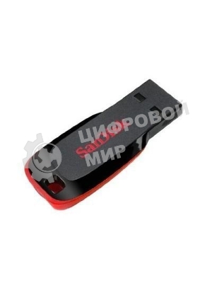 Флешка USB SanDisk Cruzer Blade (SDCZ50-128G-B35), 128Gb, USB 2.0, Type-A, R/W 16/4, черный