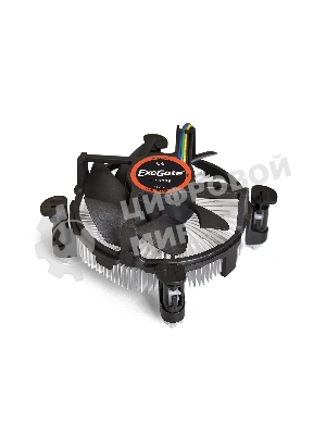 Кулер для процессора ExeGate EE97379 черный, 92 мм, алюминий, 2400 об/мин, 23 дБ, 4 pin, 65 Вт, 60 мм