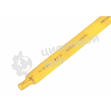 Термоусаживаемая трубка Rexant 7,0/3,5 мм, желтая, упаковка 50 шт. по 1 м