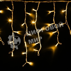 Гирлянда Neon-night Айсикл (бахрома) светодиодный, 4,0 х 0,6 м, белый провод каучук, 230 В, диоды желтые, 128 LED