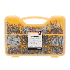 Набор саморезов и дюбелей Kranz 590 шт.