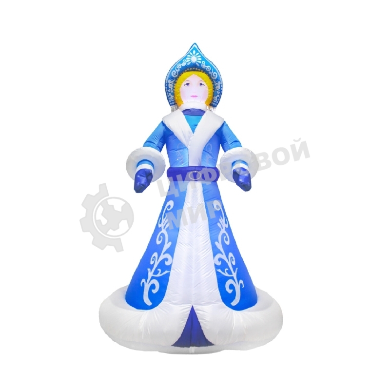 Фигура надувная 3D Neon-night Снегурочка, размер 300 см, внутренняя подсветка 9 LED, компрессор с адаптером 12В, IP44