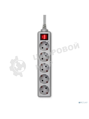 Сетевой фильтр Buro 500SL-3-G 3 м, 5 розеток, серый (пакет ПЭ)