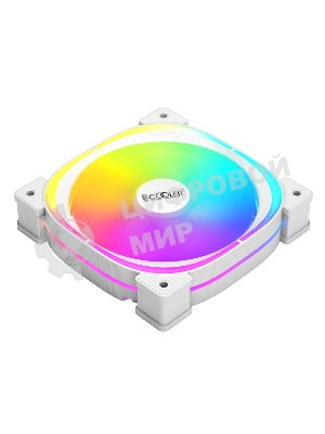 Вентилятор для корпуса PCCooler EF120 ARGb белый, 120 мм, 1500 об/мин, 25.7 дБ, 4 pin