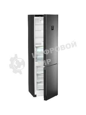 Холодильник Liebherr CBNbdc 573i-22 001 черный двухкамерный 255/94л морозилка снизу, No Frost
