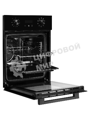 Духовой шкаф электрический Monsher MOE 4592 Noir ширина 45 см, High-Tech, 50 л, гидролизная очистка, 9 режимов, черный