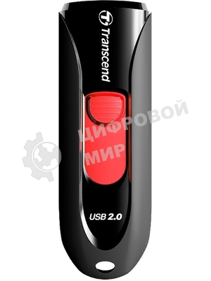 Флешка USB Transcend Jetflash 590 (TS32GJF590K), 32Gb, USB 2.0, R/W 15/5, черный/красный