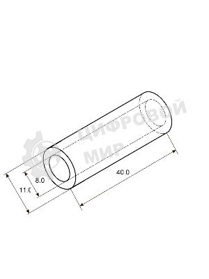 Гильза ГМЛ 25-8 (25 мм² - Ø 8 мм) ГОСТ 23469.3-79 (в упак. 5 шт.) Rexant