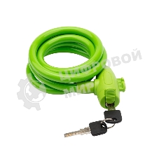 Тросовый замок взломостойкий для велосипедов и колясок с ключом Четыре сезона 150 см зеленый 79-0313