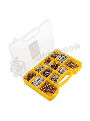 Набор саморезов и дюбелей Kranz 590 шт.