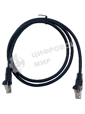 Патч-корд Buro UTP 4 пары cat.5e CCA molded 1м черный RJ-45 (m)-RJ-45 (m)