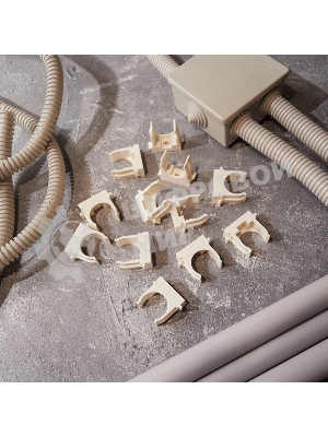 Крепеж-клипса для монтажного пистолета Rexant Ø 25 мм, белая (50 шт/уп)