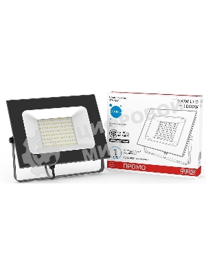 Прожектор светодиодный Gauss Elementary 100Вт 6600лм IP65 6500К черный ПРОМО