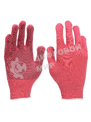 Перчатки в наборе Palisad 5 пар, цвета в ассортименте, ПВХ точка, L